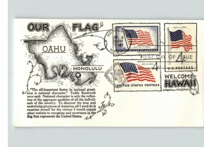 Hawaii’s 50th Anniversary Special Stamp HAWAII STATEHOOD 50TH ANNIVERSARY 2009 1ST DAY ISSUE USPS
