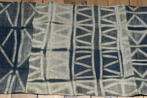 RARA Tela Textil Tradicional Africana Larga Kuba Tela Raffia, Congo - Imagen 3 de 9