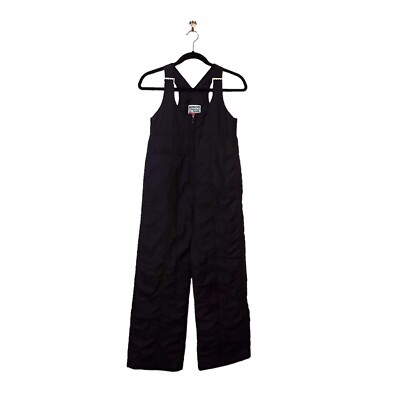 Vintage Emilio D'Italia Kids Snow Ski Suit Bib Overalls Pant Size 16 Black