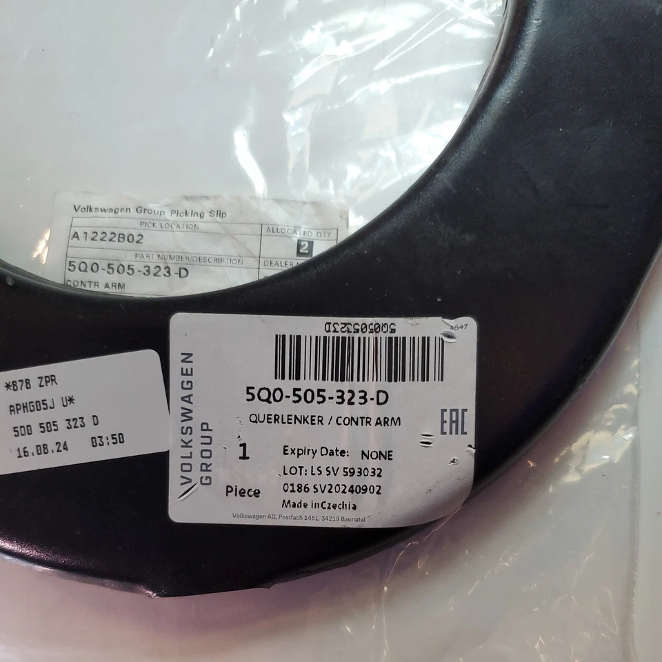 Nuevo Brazo de Control Superior Trasero Original AUDI A3 Sportback 8V 5Q0505323D  Foto 2 de 4