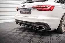 CUP Diffusor Ansatz SCHWARZ für Audi S4 A4 S Line B9 Splitter Heckstoßstange ABS