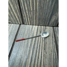 Vintage Miniature Metal Spoon With Red Handle 2.75"