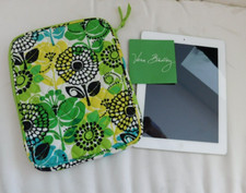 VERA BRADLEY Tablet Sleeve - Protect iPad Case - Lime's Up Green