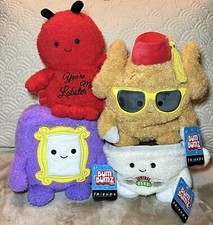 NWT Bum Bumz Friends Plush Set Of 4 Lobster, Peephole, Turkey, Coffee Cup Mug