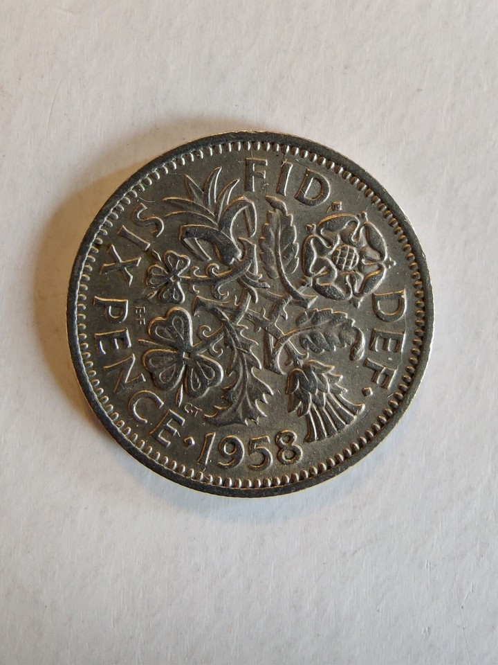 Münze Elizabeth Ii Dei Gratia Regina 1958 Wert Elizabeth II Dei Gratia Regina Six Pence 6 Pence 1958 Queen Elizabeth 2