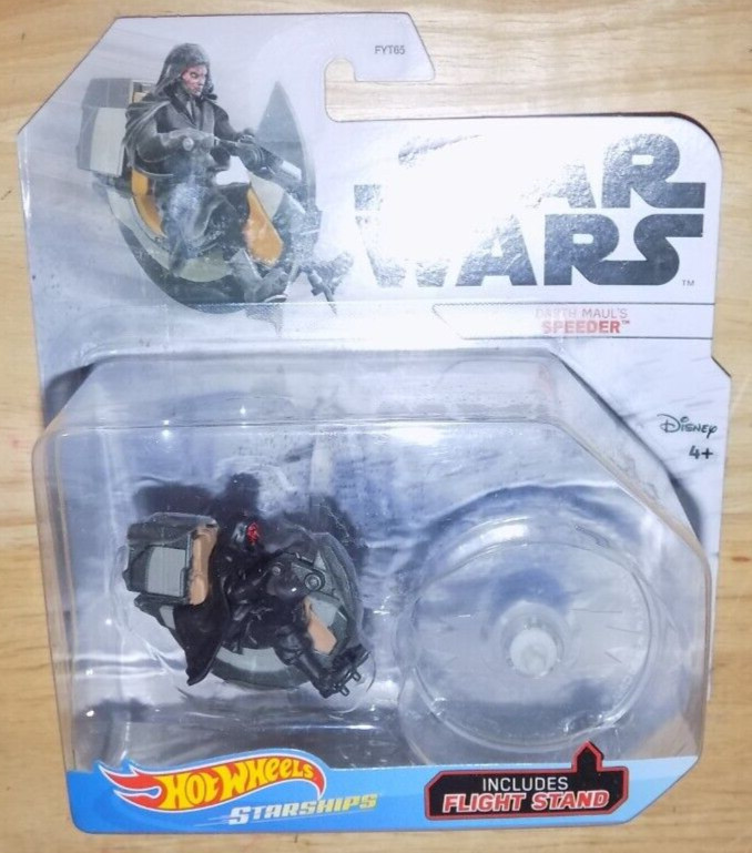 STAR WARS DARTH MAUL`S SPEEDER INCLUDES FLIGHT STAND - HOT WHEELS STARSHIPS