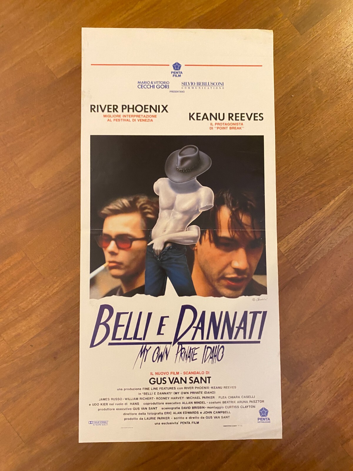Locandina originale film Belli e dannati (1991) - Regia di Gus Van Sant