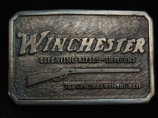 PI01175 NOS VINTAGE 1970s  WINCHESTER REPEATING RIFLES  SHOTGUNS  BUCKLE