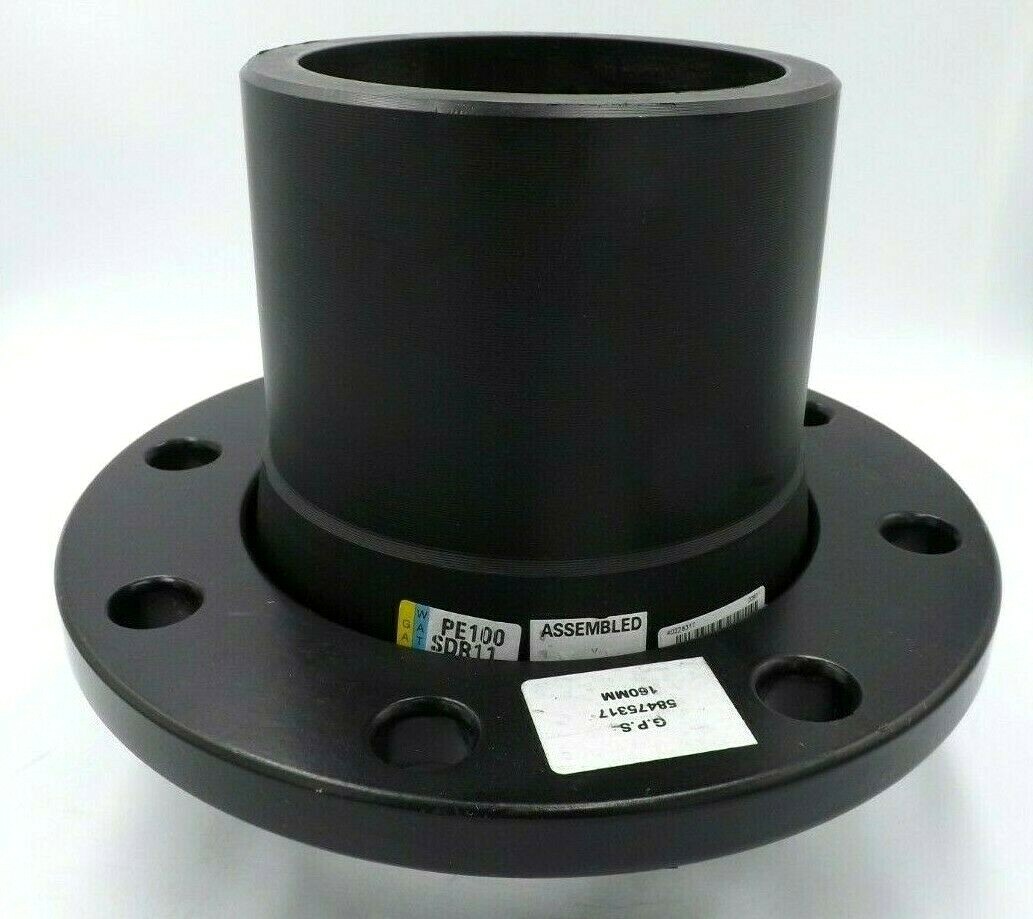 PLASSON 160mm Long Spigot Stub Flange Assembly PE100 SDR11 - POST & VAT INC