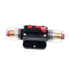 1pc Reset Inline Fuse Holder DC Circuit Breaker 4 8 GA AWG 12v 50A Amp Car Audio