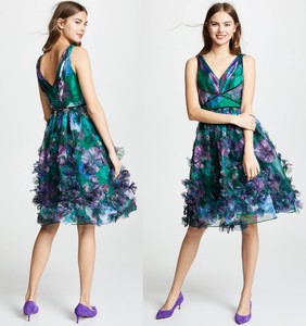 marchesa notte embroidered cocktail dress