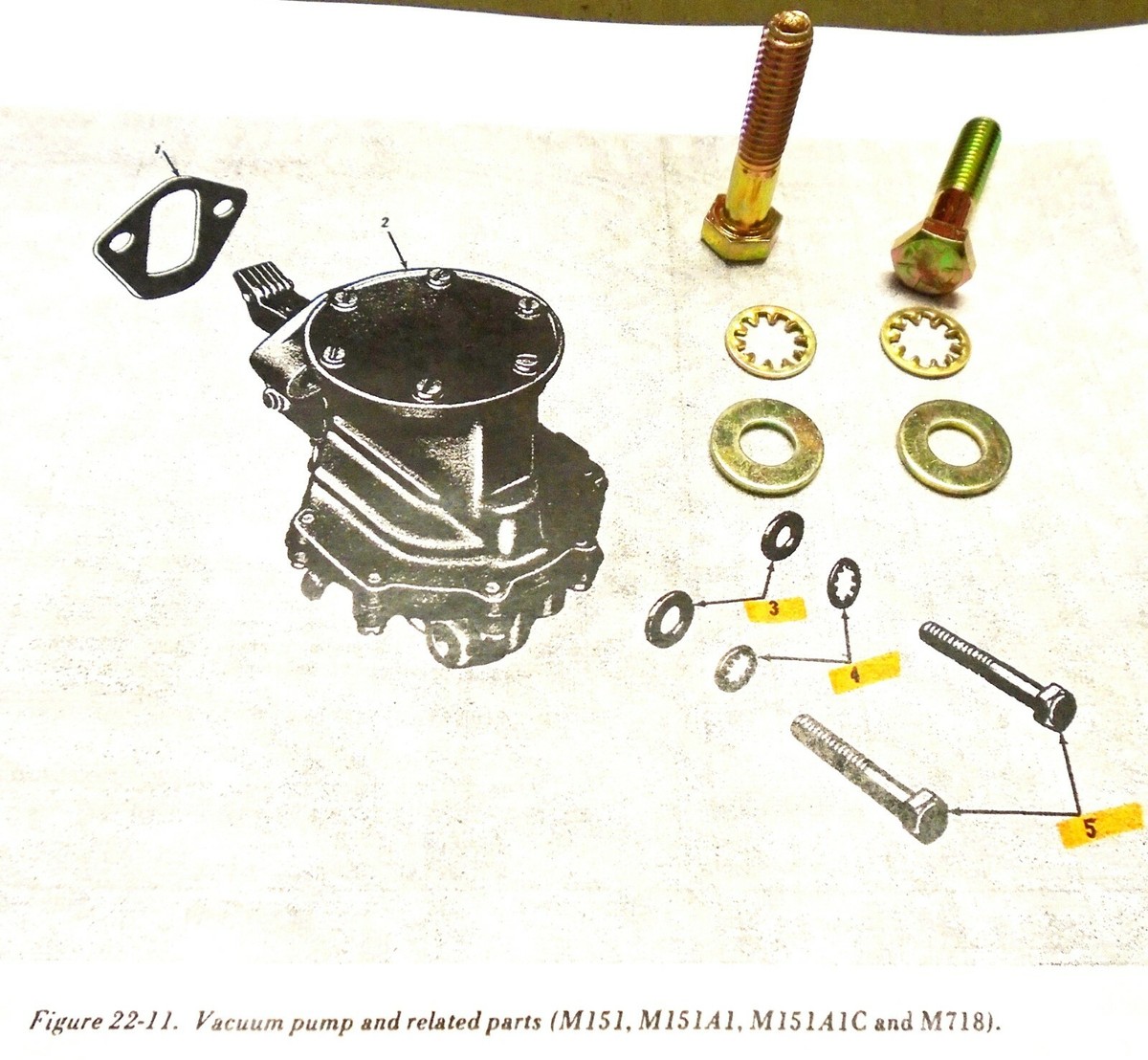 M151, M151A1, M151A2 - VACUUM PUMP or FUEL PUMP Hardware Kit | eBay