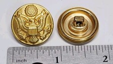 US Army Eagle Buttons Great Seal Tunic Button 7/8 inch 22mm Lined Unmarked NOS