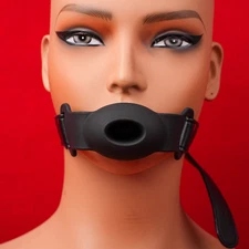 Open Mouth Gag BDSM Bondage Silicone Mouth Gag Ball Oral Restraint Harness Strap