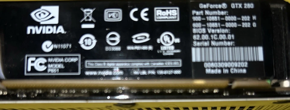 EVGA Nvidia GeForce GTX 280 1GB GDDR3 PCIe x16 GPU Video Graphics Card  Dual DVI - Image 4 of 4