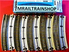5206 MÄRKLIN HO- 10 x GEBOGEN RAILS/VOIES COURBES POUR 5202/5214/5221 (D2600010)