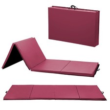 Gymnastics Tumbling Mats Portable Gymnastics Mat 4 Folding Tumbling Mat 4'x8'...