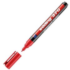 Edding 370 Permanent Marker Pen 1mm Bullet Tip Red Single