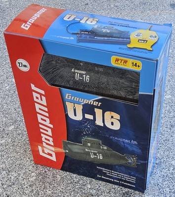 Graupner U-16 Mini RC Submarine EAN 4013389365529 OVP Unused Untested Vintage