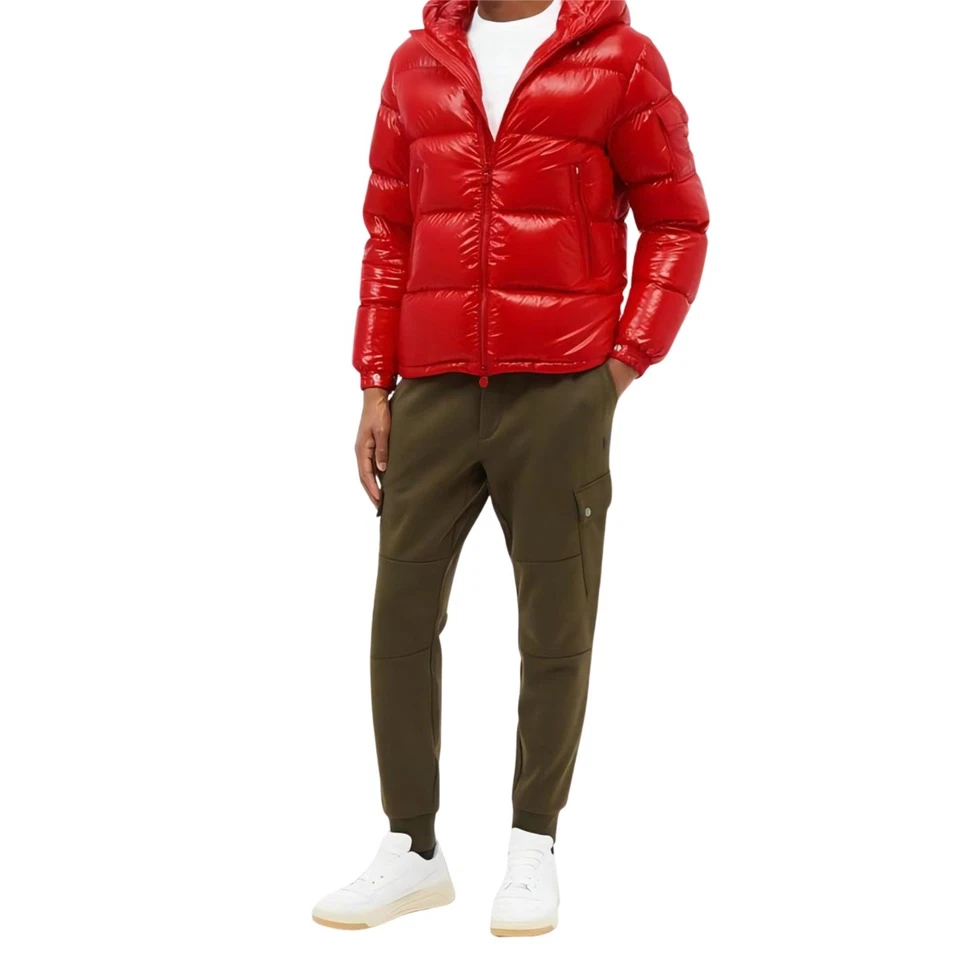 Chaqueta acolchada de invierno con capucha Monclrr para hombre - ligera, cálida, Foto 2 de 4