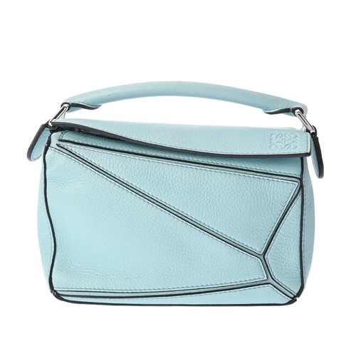 LOEWE Puzzle Bag Mini Light Blue 322.45.U95 Soft Grain Calf Ladies Handbag LOEWE