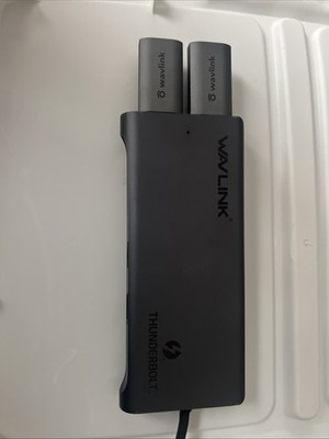WAVLINK Thunderbolt 3 Docking Station USB 3.0 Gigabit Dual 4K Dock UTD05 TESTED