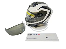 SCORPION EXO-R1 AIR HELMET HIVE WHITE/BLACK SIZE LARGE - R1-1115