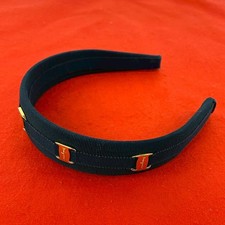 Salvatore Ferragamo Vara Metal Other accessories cotton Rayon Navy 61256