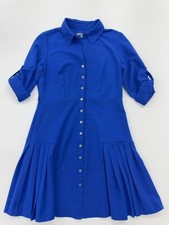 Sharagano Women's Royal Blue Shirt Dress Size 10
