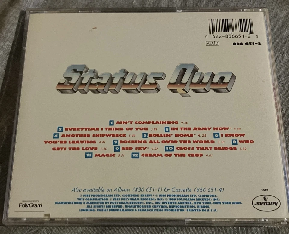 STRANGLERS, STATUS QUO, SENSATIONAL ALEX HARVEY - 3x Classic Rock CD Lot - LOOK! - Image 3 of 4