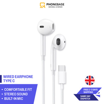 3,5 mm kabelgebundene Ohrhörer mit Mikrofon   weiß | Stereo Sound Headset für Telefon | UK