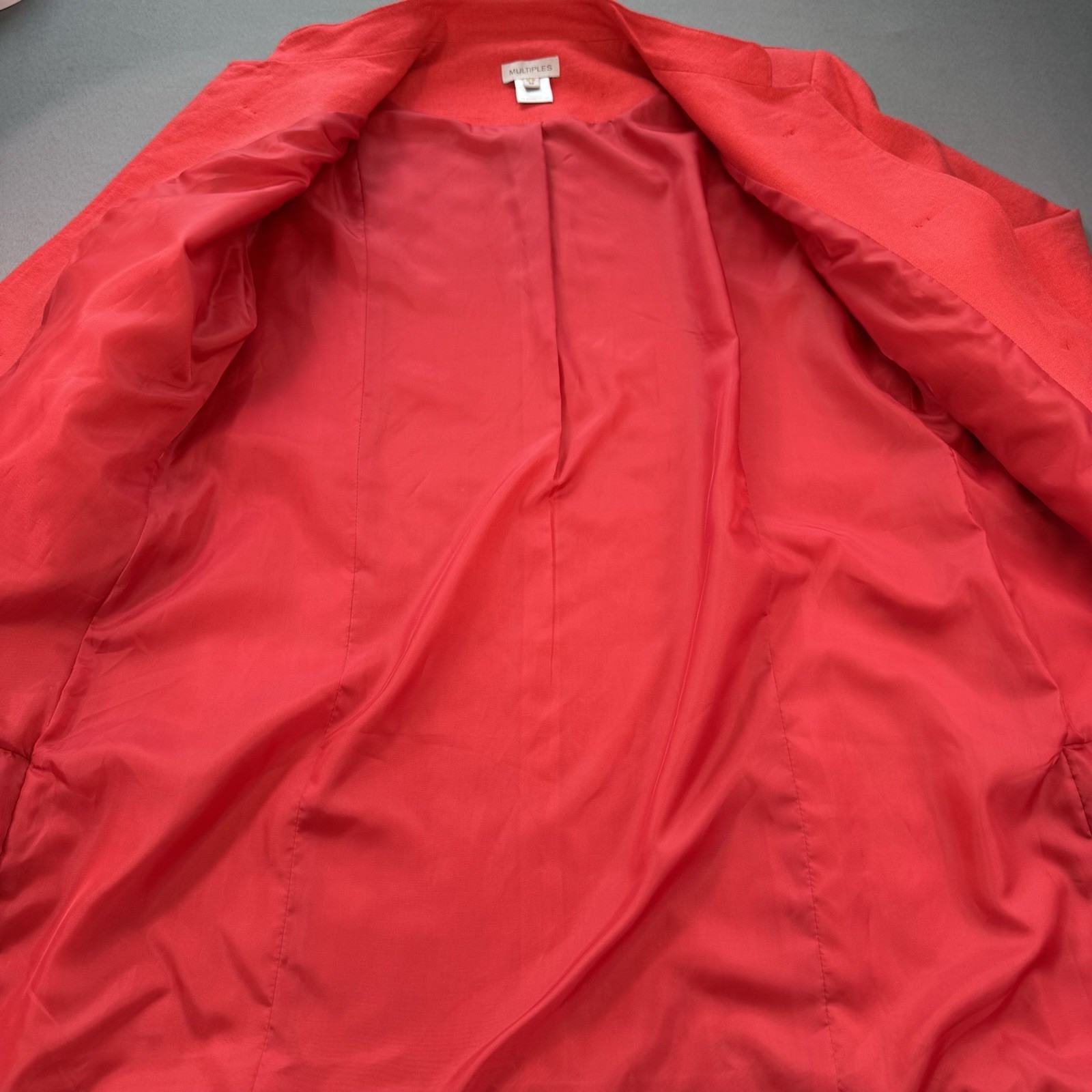 Multiples Jacket Womens Red Button Rosette Accent… - image 10