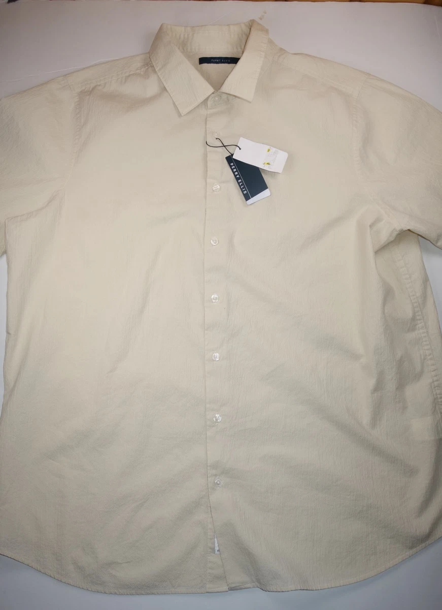 Perry Ellis Short Sleeve Beige Shirts for Men for sale | eBay