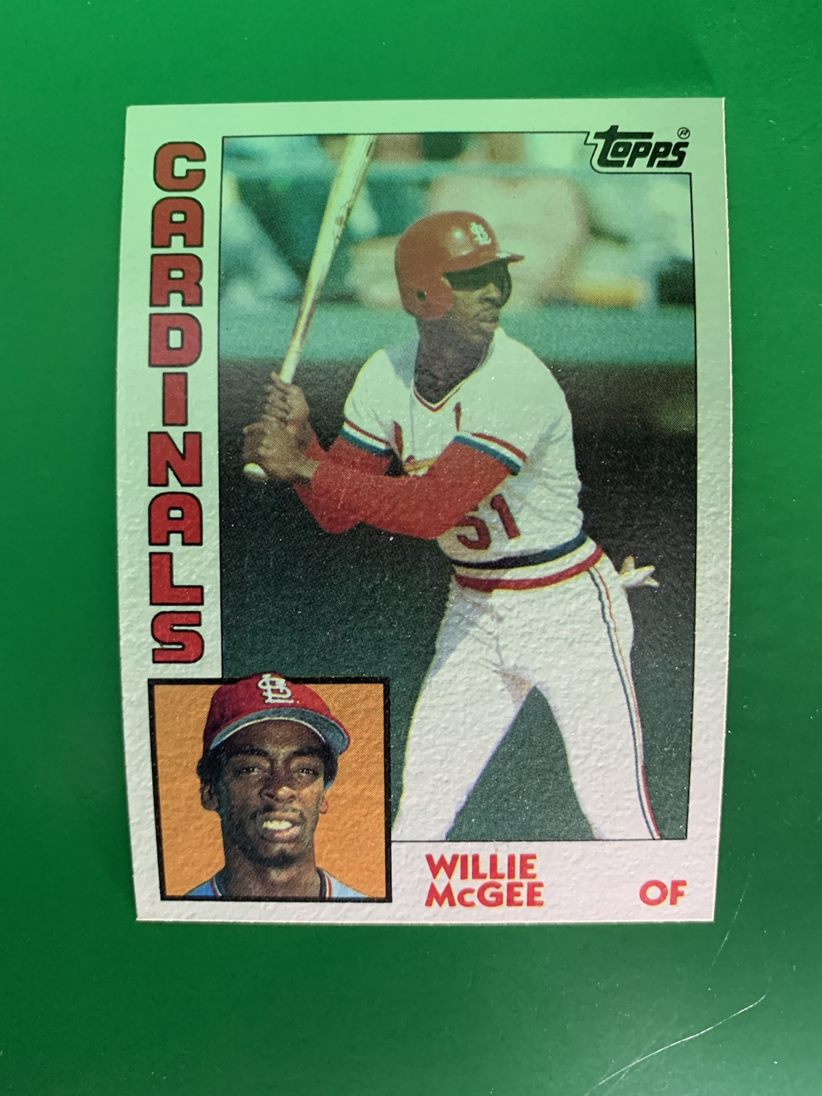 1984 Topps Willie McGee St. Louis Cardinals #310