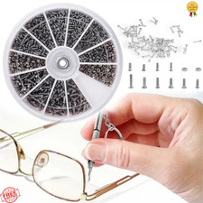 120Pcs Small Screws Nuts Kit M1 M1.2 M1.4 M1.6 Watch Glasses Repair Tool Set UK