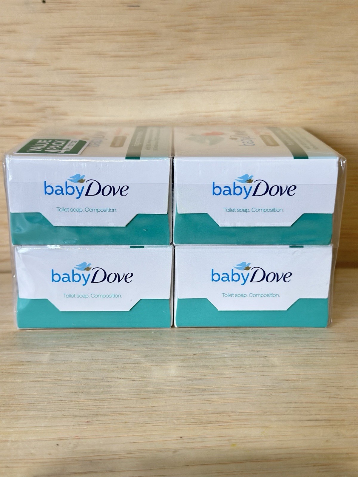 4-Baby Dove Baby Bathing Bar Fragrance Free Moisture Bathing Soap Exp 4/27