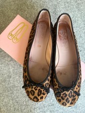 Pretty Ballerina Ballet Flats Leopard Print Size 40 UK 6.5 **RECENT PRICE DROP**