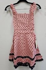 Image of Scotch & Soda Youth Girls 8 Mauve Pink Floral Bow Ruffle Apron Dress NWT