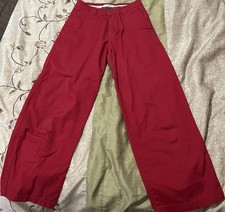 Carhartt Red Womens Relaxed-Straight Pants | Size 24 (waist) (Fits like XS)