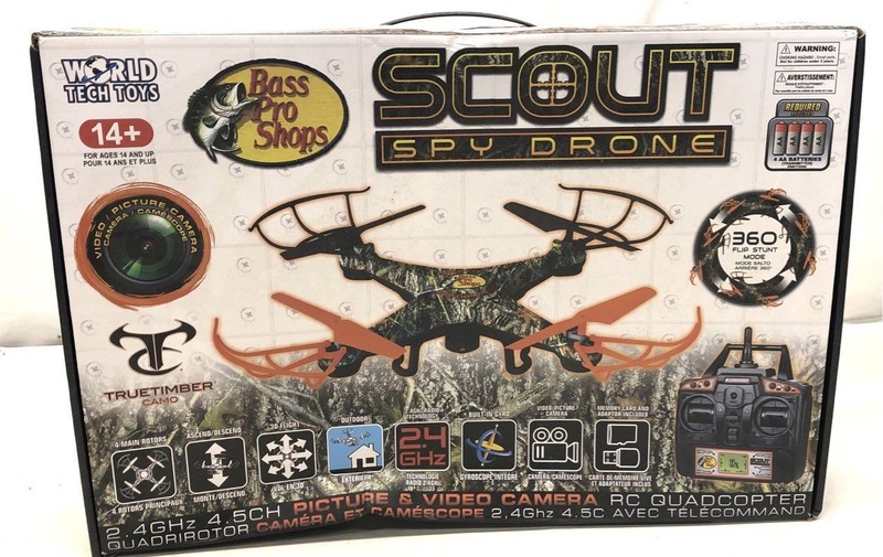 World Tech Toys Bass Pro Shops Scout Spy Drone 