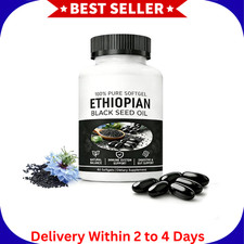 Ethiopian Black Seed Oil Softgels 4.64 Thymoquinone  Non-Gmo, Gluten-Free,60