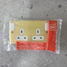 MK Socket Brass Double Switched K5347RPPBS
