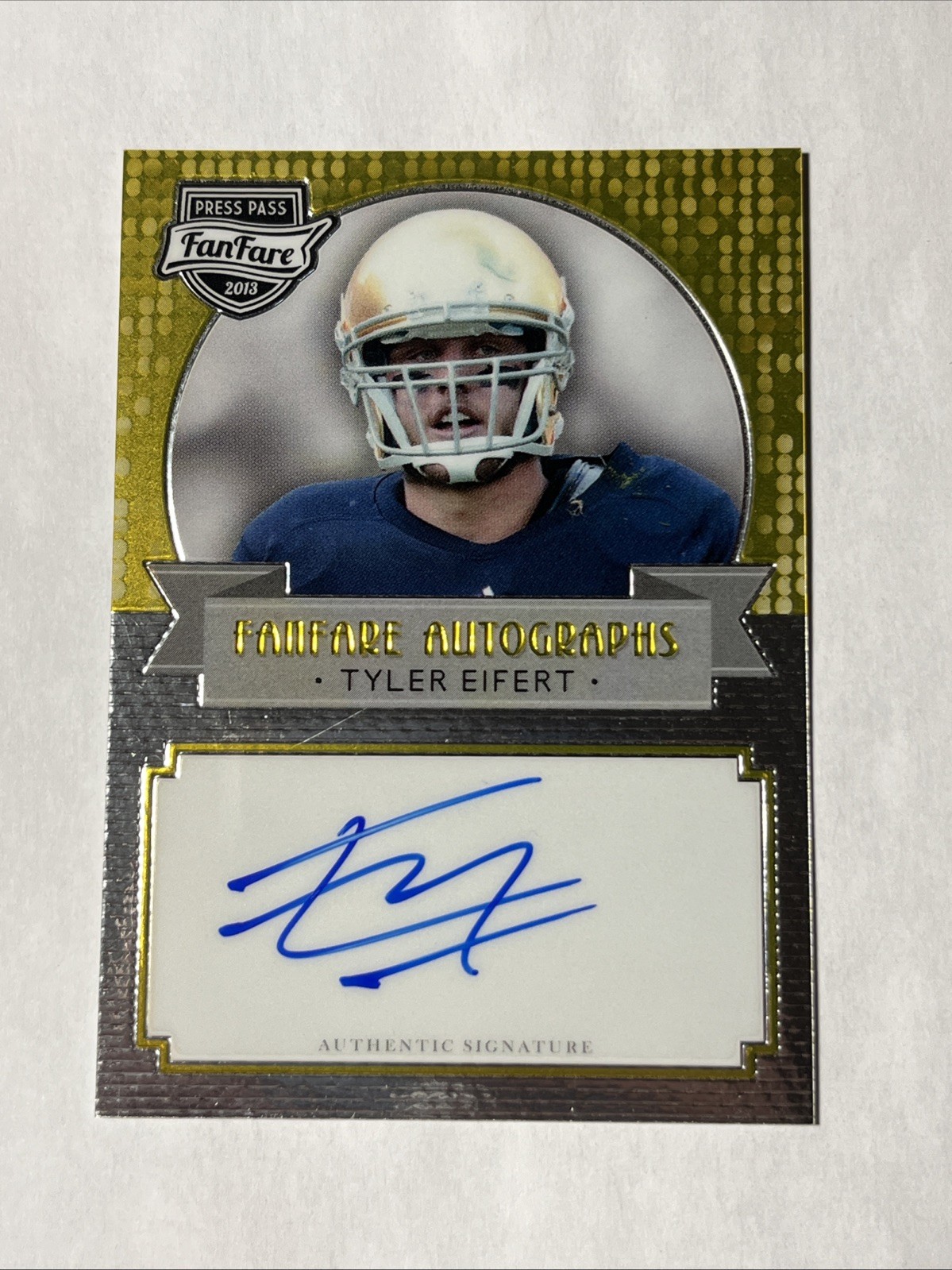 Tyler Eifert Press Pass Fanfare #FFTE Autograph-Gold