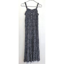 UNIVERSAL THREAD Sleeveless Square Neck Button Front Tiered Midi Dress Floral XS