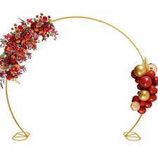 8ft Balloon Arch Stand,Round Backdrop Stand,Golden Circle Wedding Arch Frame ...