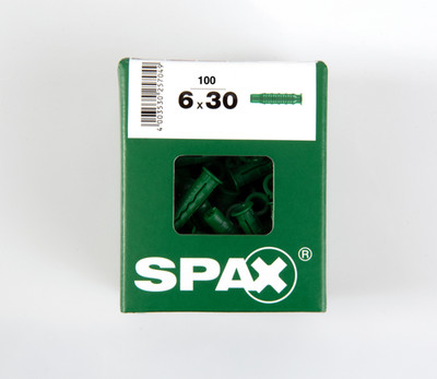 SPAX  Spreizdübel; 6,0 x 30 mm; 8,0 x 40 mm; 10,0 x 50 mm; 250 Stück