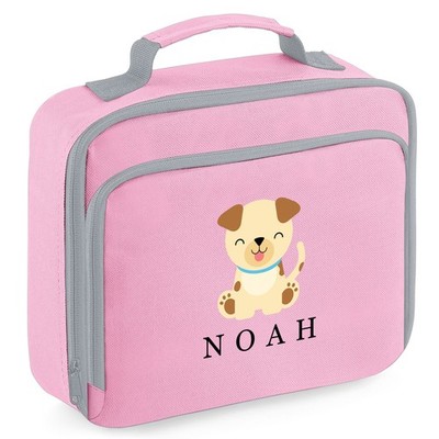 Personalisierte Brotzeittasche Hund individueller Name Jungen Mädchen Kinder Schule Geschenk