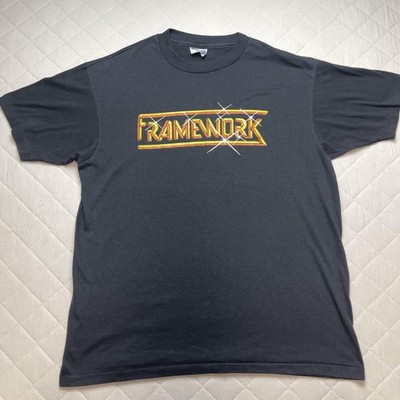 Vintage Framework Shirt Mens XL West Coast Rave EDM Techno Festival Promo 1990's