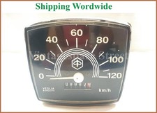 Vespa Speedometer Square Small Frame V50 Special 0-120Km Black Km Per Hour