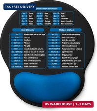 Mouse Pad with Wrist Rest - Ergonomic Memory Foam Support, Small Cute Excel Chea